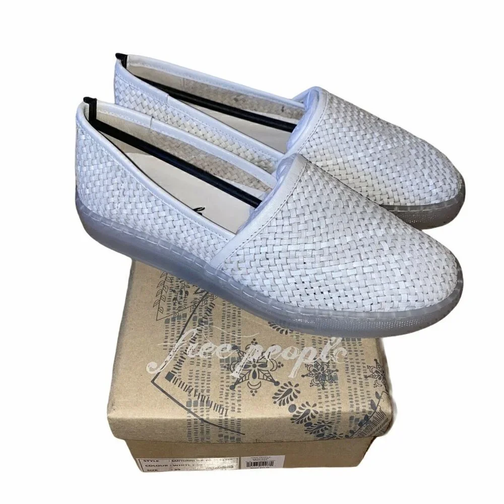 Free People Santorini Slip-On Sneakers Shoes White Women’sSize Size 40 US 10